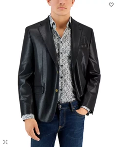 TALLIA VASO SLIM FIT MEN'S SPORT COAT Color Black Metallic SIZE 46LONG NWT - Picture 1 of 5