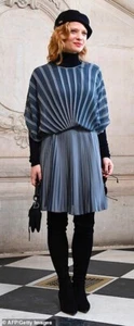 Dior - Short Evening Dress - Grey Pleated Mini A-Line Gown XS /UK6 | FR34 NEW - Picture 1 of 7