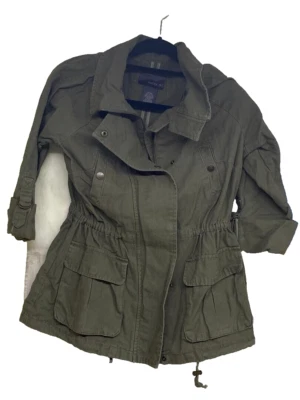 Matty M Womens Size M Canvas Military Jacket Olive Sateen Army Green (1017) - Image 1 of 3