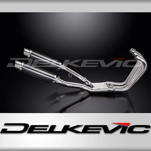 Yamaha FJ1200 3XW 1991-1996 Complete Exhaust 4-2 14" Round Carbon Mufflers - Picture 1 of 5