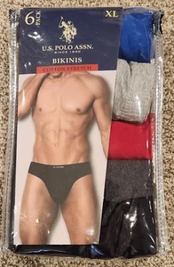 Men's US Polo Assn Bikini Briefs Underwear Size XL 5 Pack New in Package - Picture 1 of 5
