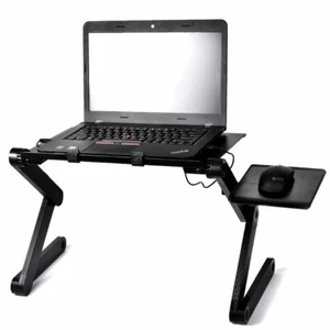 Adjustable Laptop Table Portable Foldable Computer Desk Bed Desk with mouse tabl - Picture 1 of 6
