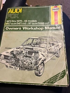 HAYNES AUDI FOX 1973 thru 1979 Automotive SHOP SERVICE Repair Manual # 207 - Picture 1 of 1