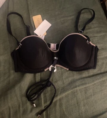 Top de bikini negro para mujer Lise Charmel “Audace Beauté” 34 B nuevo con etiquetas $326 Foto 1 de 4