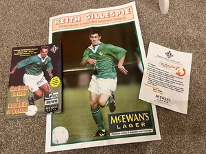 NORTHERN IRELAND V REP OF IRELAND EUROS QUALIFIER 1994 & IFA OPEN LETTER/POSTER - Picture 1 of 2