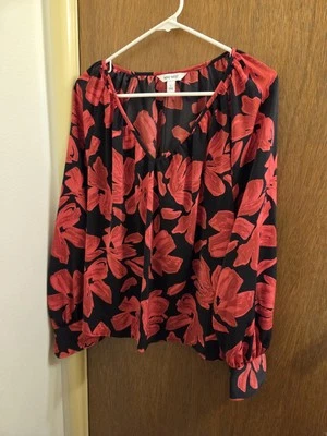 Nine West Womens Large L Pullover Top Shirt Blouse Partial New Tag - Image 1 of 4