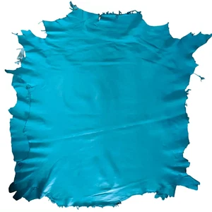 Beste Qualität Lammfell Schaffell Fell Felle Häute Leder Türkis Blau 6sqft - Bild 1 von 5