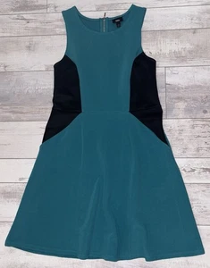 Mossimo A-Linien Kleid Gr. L Large - Taschen/türkis blau/schwarz/schlank machende Silhouette - Bild 1 von 8