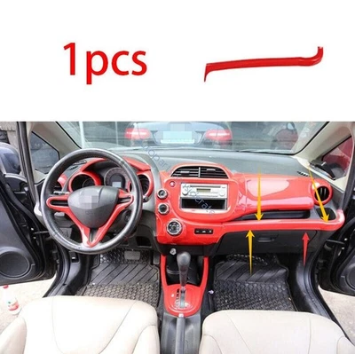 For Honda Fit Jazz GK5 08-2013 Bright Red Center Console Dash Co-Pilot Strip - Image 1 of 4