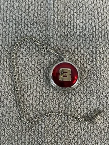 Dale Earnhardt Jr 8 Mens Pocket Watch Red Face Silver Tone New Battery installed - Picture 1 of 3