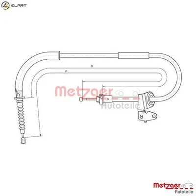 CABLE PULL PARKING BRAKE 10.4306 FOR MINI N12 B14 A 1.4L N47 C20 A 2.0L 4cyl - Image 1 of 4