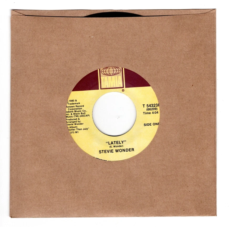 Stevie Wonder-Lately (Mint) - Image 1 of 1