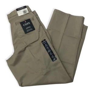 NEW Chaps Boys Husky Khaki School Wear Chino Pants 12 - Picture 1 of 8