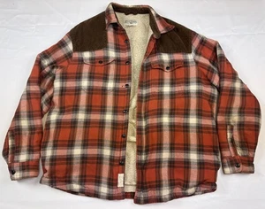 Field & Stream Sherpa Lined Flannel Jacket Men’s XL Plaid Corduroy Western - Picture 1 of 24