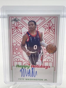 Leaf Happy Holidays TyTy Washington Jr. 2023 automático BA-TWJ - Imagen 1 de 6