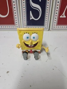 Spongebob Squarepants Poseable 4" Action Figure DecoPac 2002 Sitting Down - Picture 1 of 7