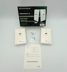 Monoprice HDMI over Cat 5/Cat 6 Wall Plate Extender Kit HDMI-WP(EXT)-1 - Picture 1 of 8