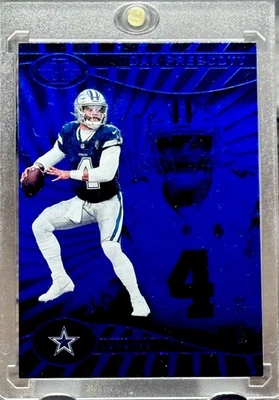 DAK PRESCOTT RARE BLUE FOIL REFRACTOR INVESTMENT CARD SSP /125 PANINI COWBOYS - Image 1 of 4