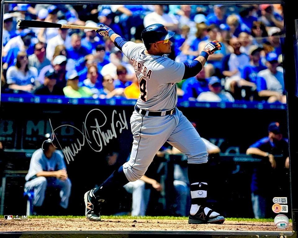Foto assinada por Miguel Cabrera 16x20 Detroit Tigers autografada com certificação Beckett - Imagem 1 de 1