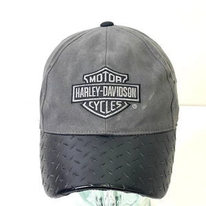Harley-Davidson Diamond-Plate Embossed Baseball Cap in Black & Gray, Adjustable - Picture 1 of 8