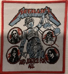 Metallica - …And Justice For All 4" x 4" gewebter Aufnäher [Thrash Metal] - Bild 1 von 2