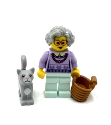 LEGO Abuela Minifigura CMF Serie 11 71002 Gato Foto 1 de 4