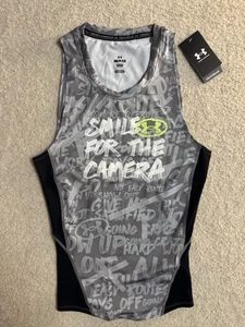 Mens Under Armour Alter Ego COMPRESSION Tank Top Black Grey Size Small New - Picture 1 of 7