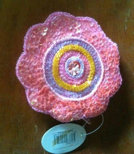 flower sequened coin purse pouch wallet evening bag - Picture 1 of 5