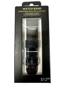 Uhrenarmband kompatibel mit Apple Watch für 42mm, 44mm Farbe Schwarz Kostenloser Versand - Bild 1 von 2