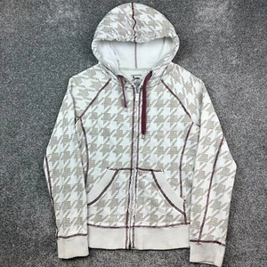 Vintage Y2k Triple Five Soul Hoodie Damen L weiß Hahnentritt AOP Cyber Grunge - Bild 1 von 7