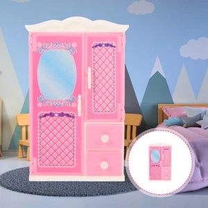 Mini Wardrobe Toys Miniature Bedroom Furniture Dollhouse Accessory - Picture 1 of 12