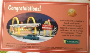 Hawthorne 1996 McDonald's Classic Lighted Ceramic Christmas Sculpture Store - Picture 1 of 8