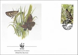 Butterfly Chequered Skipper Carterocephalus Palaemon Jersey FDC Cover 1989 - Picture 1 of 1