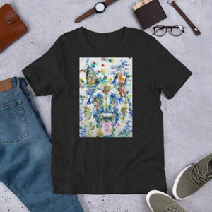 Camiseta UNISEX - PASTOR ALEMÁN Acuarela Retrato-Camisa Ropa Perro Perros Lobo - Imagen 1 de 6