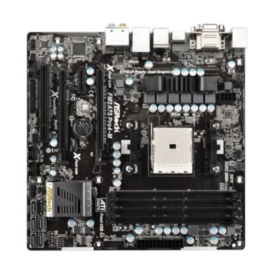 ASROCK FM2A75M Pro4 Motherboards AMD A75 DDR3 Socket FM2+ Micro ATX - Image 1 of 2