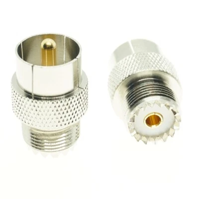 1pcs Quick Push-on UHF PL259 Male to SO239 Female Coaxial Adapter connector - Image 1 of 2