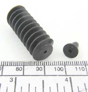 Vis sans fin - alésage 4mm - avec adaptateur 2mm - plastique noir - Imagen 1 de 4