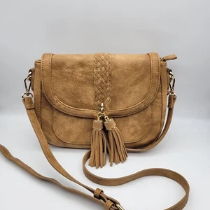 Moda Luxe Tan Purse, Handbag,  Crossbody Bag, Satchel  - Picture 1 of 9