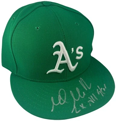 Mark Mulder autographed signed inscribed New Era Hat MLB Oakland Athletics PSA - Image 1 of 2