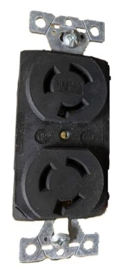 Arrow Hart Cooper Wiring Devices 15A 250V Locking Duplex Receptacle L6-15R - Image 1 of 3