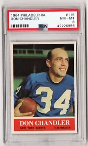1964 Philadelphia Gum Don Chandler #115 PSA 8 - Picture 1 of 2