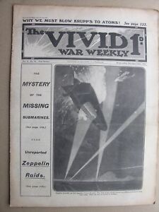1915 25th Sept VIVID WAR WEEKLY NEWSPAPER John Smyth VC Ludhiana, Zeppelin Raids