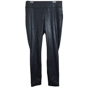 Pantalones ajustados de cuero sintético INC International Concepts negros nuevos con etiquetas talla 14 Moto - Imagen 1 de 9