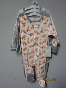 Cloud Island Bebé Niño Paquete de 3 Fox Sleep 'N Plays Talla 6-9M - Imagen 1 de 3
