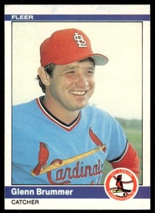 1984 Fleer Glenn Brummer Baseball Card St. Louis Cardinals #321