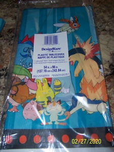 Qty 2 POKEMON Birthday Party Tablecovers 54"x 96" Leak Proof American Greetings - Picture 1 of 3