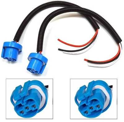 Extension Wire Pigtail Female P 9004 HB1 Head Light Harness Bulb Plug High Low - Image 1 of 4