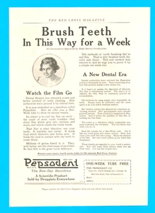 1918 PEPSODENT toothpaste new dental science antique PRINT AD brush teeth - Picture 1 of 3