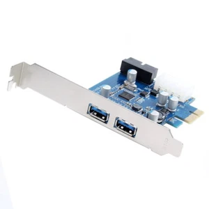 USB 3.0 PCI-E Controller Card 2 External Port w/ Internal 19 Pin Connection - Picture 1 of 7
