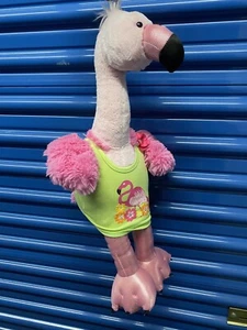 Build A Bear Peluche Rosa Flamenco 18" BABW Juguete Pájaro Animal con Camisa - Imagen 1 de 5
